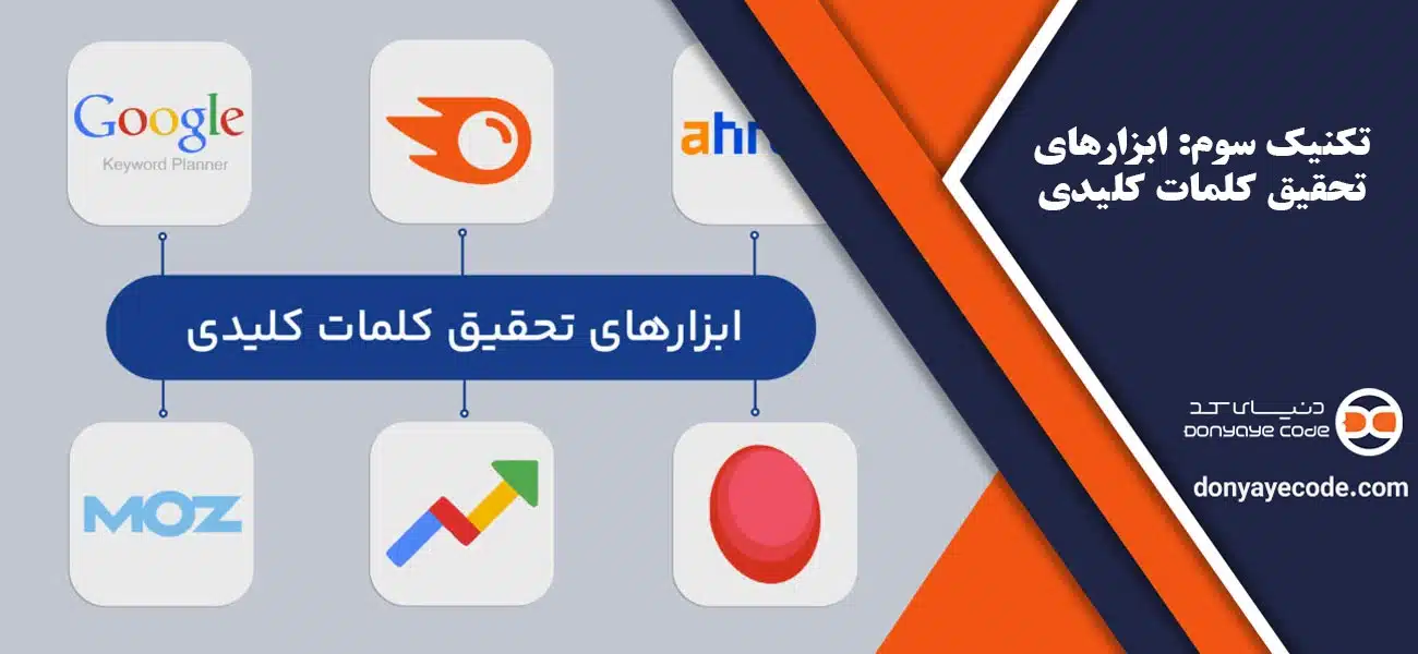 تکنیک سوم: ابزارهای تحقیق کلمات کلیدی